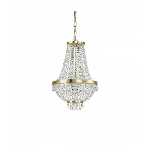 Ideal Lux Suspension Dorée en cristal CAESAR 6 ampoules