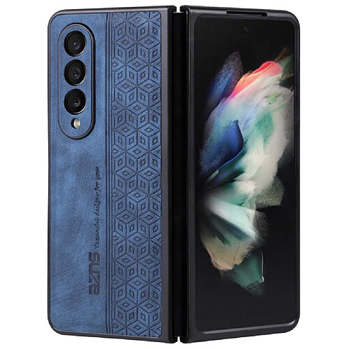 Coque en TPU + PU AZNS anti-chute pour votre Samsung Galaxy Z Fold3 5G - bleu