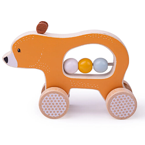 Bigjigs Toys Ours à pousser en bois