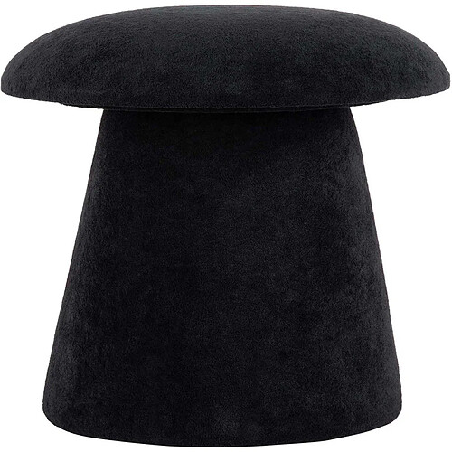 LEITMOTIV Pouf en velours Mushroom noir.