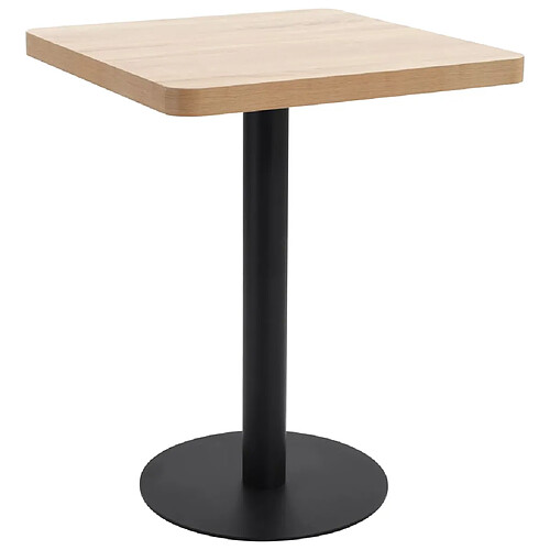 vidaXL Table de bistro marron clair 60x60 cm MDF