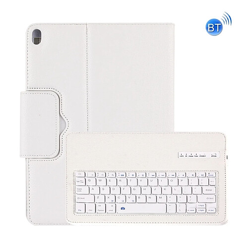 Wewoo Clavier QWERTY blanc pour iPad Pro 10.5 pouces Bluetooth détachable + Litchi Texture horizontale Flip étui en cuir avec support