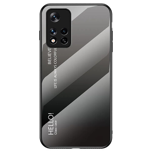 Coque en TPU anti-rayures, antichoc Gradient noir gris pour votre Xiaomi Redmi Note 11