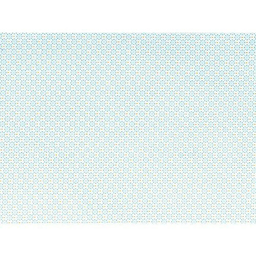 Artemio Coupon de tissu 55 x 45 cm - Ronds bleu clair à pointillés bleus