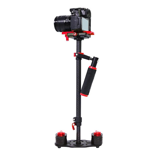 Wewoo Stabilisateur rouge pour DSLR et DV Digital Video & Cameras, gamme de capacité 0.5-3kg tenu dans la main de fibre de carbone de S60T 38.5-61cm