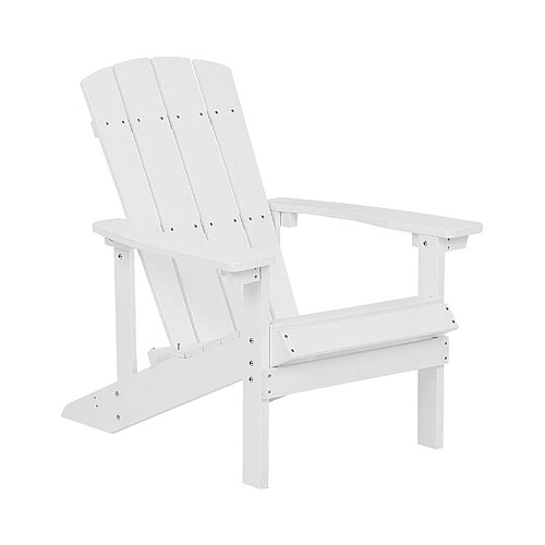 Beliani Chaise de jardin ADIRONDACK Bois d'ingénierie Blanc