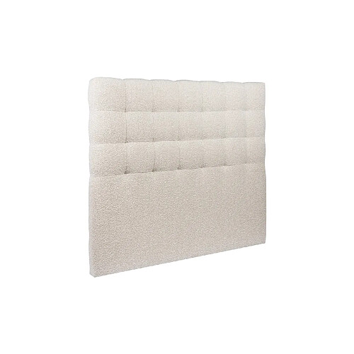 Sommeil de plomb Tete de lit Capitonnée Bouclette Beige L 150 cm - Ep 10 cm rembourré