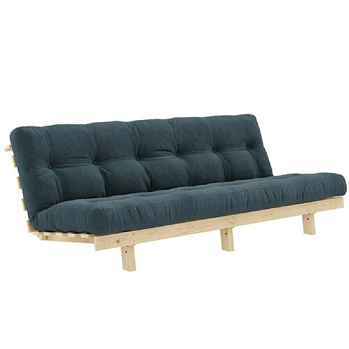 Inside 75 Banquette convertible futon LEAN bois de pin coloris bleu pâle 130x200 cm