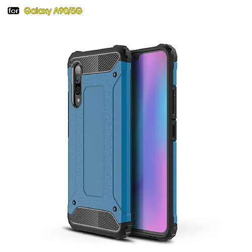 Wewoo Coque Renforcée Pour Galaxy A90 5G Etui combiné TPU + PC Bleu