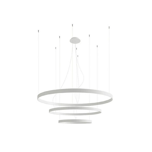 Luminaire Center Suspension LED Rio Aluminium Blanc