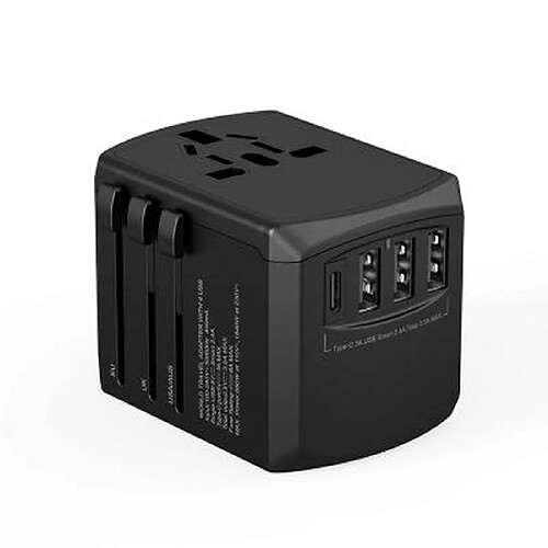 XOOPAR Adaptateur de voyage 15W AUS/EU/UK/US Noir