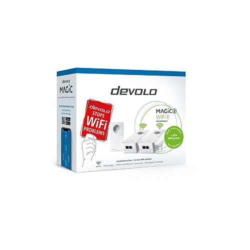 Devolo AG Kit Multiroom 2 adaptateurs CPL Devolo Magic 2 WiFi 6 Bi bande Blanc