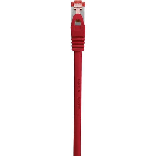 Renkforce RF-5176540 RJ45 Câble réseau, câble patch CAT 6 S/FTP 0.50 m rouge avec cliquet dencastrement, contacts dorés, ignifuge 1 pc(s)