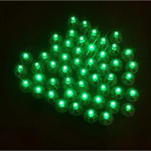 50x Mini-ballon Conduit Lumière De La Lampe De Nuit De Fête De Noël Vert Décoration D'anniversaire