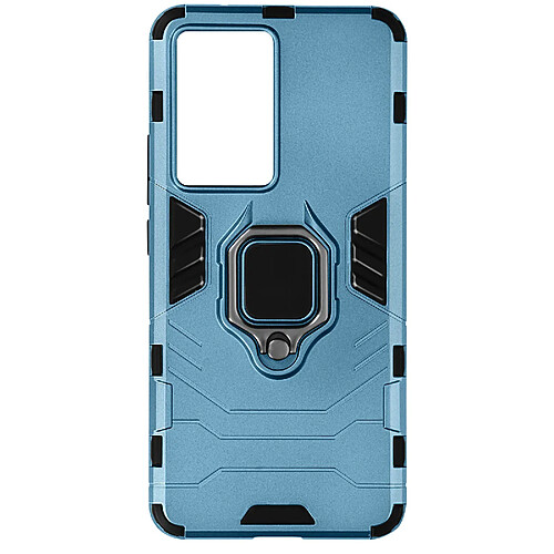 Avizar Coque pour Xiaomi Poco F5 Pro Antichoc Anneau Support Ring Collection Bleu Clair