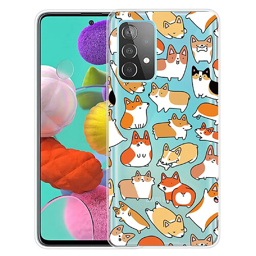 Coque en TPU antichoc Chiens autocollants pour votre Samsung Galaxy A23 5G