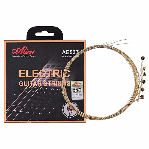 Justgreenbox Cordes de guitare électrique à noyau hexagonal ensemble de cordes d'enroulement en alliage de fer bronze pour guitares 22-24 frettes, L