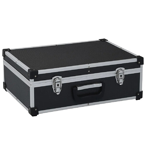 vidaXL Valise à outils 46 x 33 x 16 cm Noir Aluminium