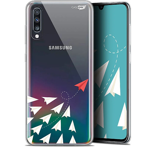 Caseink Coque arrière Samsung Galaxy A70 (6.7 ) Gel HD [ Nouvelle Collection - Souple - Antichoc - Imprimé en France] Papier Volant