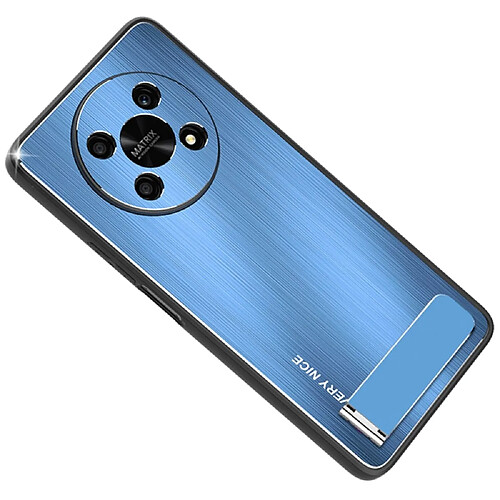 Coque en TPU + alliage d'aluminium avec béquille pour votre Honor X30 5G - bleu