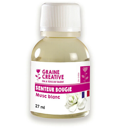 Graines Creatives Parfum pour bougie - Senteur Musc blanc - 27 ml