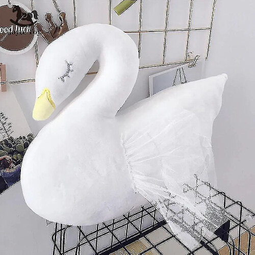 Universal 35 cm Princess Crown White Swan Oreiller en peluche Oreiller rembourré Accessoires Oreillers | Oreillers en peluche