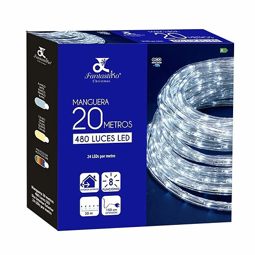 BigBuy Christmas Bande lumineuse LED Blanc Noël 1,5 m