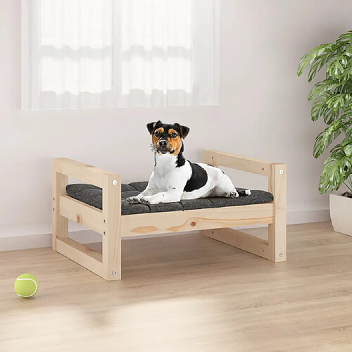 vidaXL Lit pour chien 55,5x45,5x28 cm Bois de pin solide