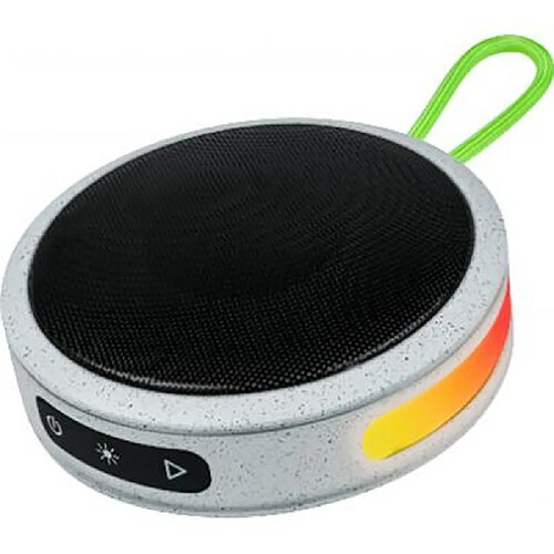 PARTY Enceinte Bluetooth 5.0 15W IP54 avec Effets Lumineux et Dragonne Blanc / Noir