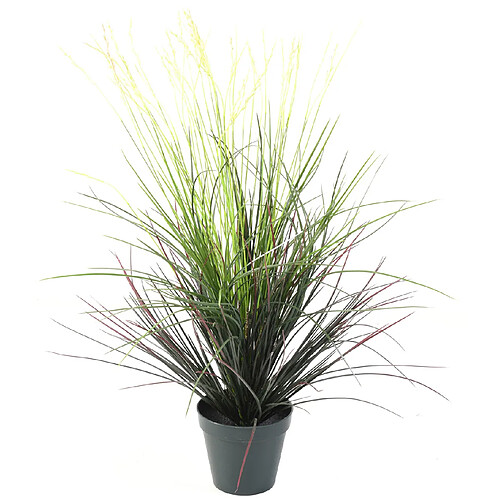 Pegane Plante artificielle haute gamme Spécial extérieur / Graminee artificielle - Dim : 80 x 50 cm