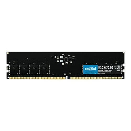 Crucial Barrette mémoire 16Go DIMM DDR5 PC5-38400 (4800 MHz) (Noir) (OEM)