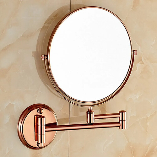 Universal Luxe or rose extensible 8 pouces miroir miroir 360 degrés double mur monté miroir