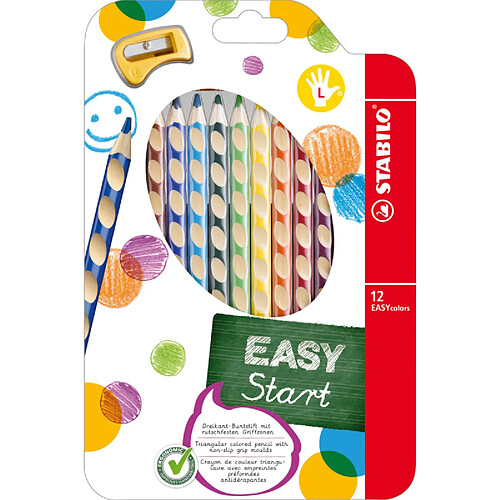 STABILO Crayon de couleur EASYcolors, pour gauchers, étui ()