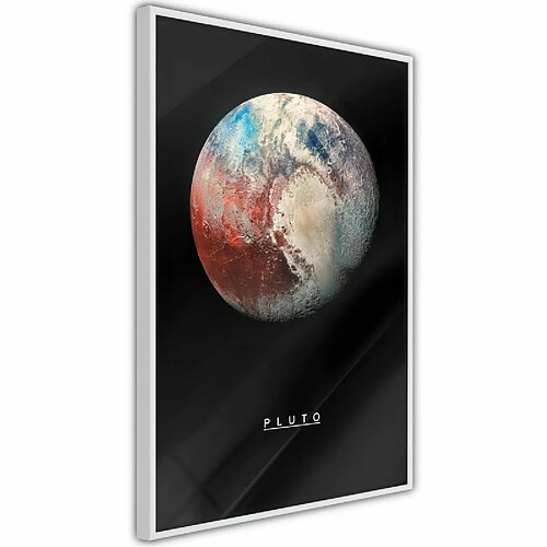 Paris Prix Affiche Murale Encadrée The Solar System Pluto 20 x 30 cm Blanc