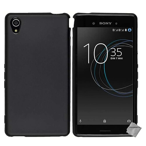 Htdmobiles Coque silicone gel fine pour Sony Xperia XA1 + verre trempe - NOIR