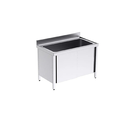 Plonge Inox Grande Capacité 1 Bac avec Portes Gamme 700 - Distform