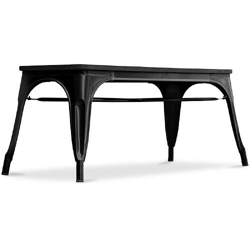 ICONIK INTERIOR Industriel Banc Stylix - Bois Foncé Noir