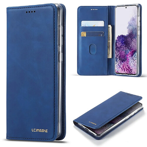 Etui en PU avec support couleur bleu pour votre Samsung Galaxy A71