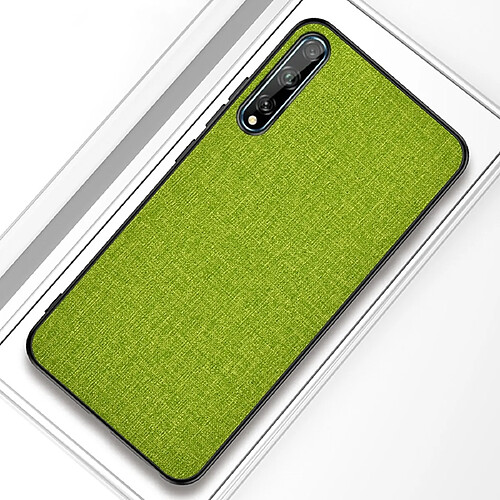 Wewoo Coque Pour Huawei Enjoy 10s Shockproof Cloth Texture PC + TPU Housse de protection vert