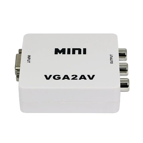 Universal Adaptateur VGA à AV RCA Mini 1080p Convertisseur avec audio VGA2AV CVBS + HDTV PC PS4 PS4 PS3 | Mini VGA | VGA à VGA à AV RCA