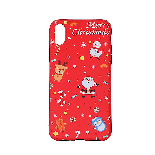 Universal 1PC Case de téléphone givré à la mode Case de protection de chute de téléphone mobile Christmas Impression de téléphone Santas Compatible pour iPhone X / XS