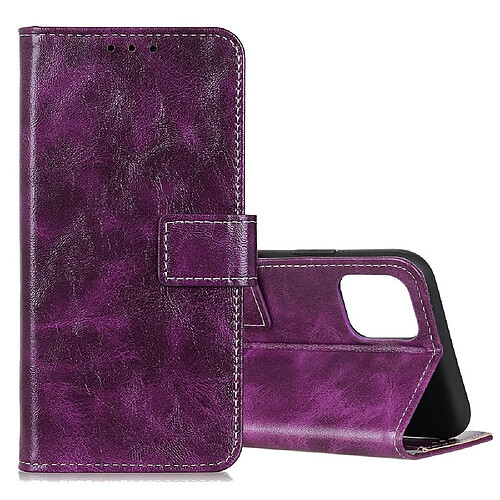 Wewoo Housse Coque Pour Galaxy Note10 Lite / A81 rétro Crazy Horse Texture en cuir à rabat horizontal avec support et fentes cartes et cadre photo et portefeuille violet