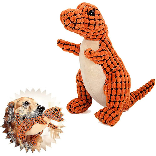 Dino robuste indestructible, jouets pour chiens qui couinent pour les mâcheurs agressifs, jouet pour chien en peluche incassable TAO