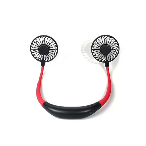 YP Select Led Lampe Aromathérapie Sports Neck Fan Usb Chargeur Portable Fan - Noir Rouge Troisième Génération