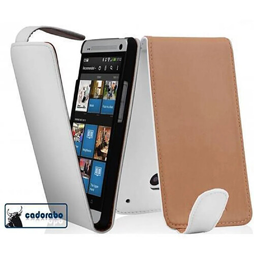 Cadorabo Coque HTC ONE MINI M4 Etui en Blanc