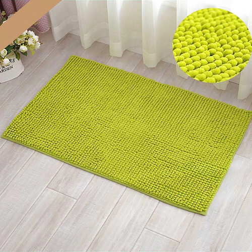 Universal Tapis de bain antidérapant en microfibre chenille absorbant l'eau Tapis et tapis de salle de bain | (50 * 80) (vert)