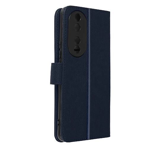 Avizar Étui pour Honor 90 Clapet Portefeuille Fonction Support Vidéo Bleu Nuit