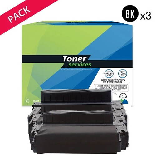 TONER SERVICES Compatible Samsung 203E Pack 3 Toners Noir SU885A (MLT-D203E)