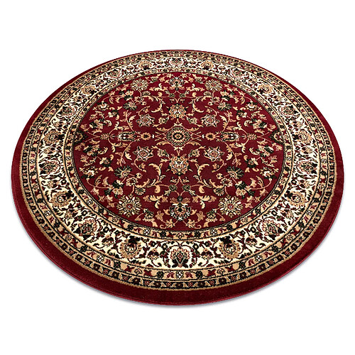 RUGSX Tapis ROYAL ADR cercle modèle 1745 bordeaux cercle 120 cm