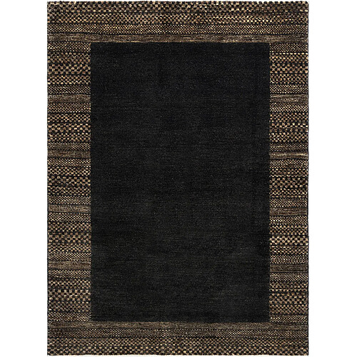 Vidal Tapis de laine 185x137 noir Juma